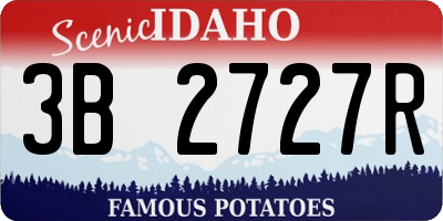 ID license plate 3B2727R