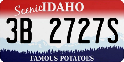 ID license plate 3B2727S