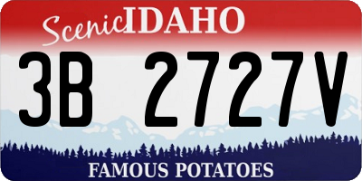 ID license plate 3B2727V
