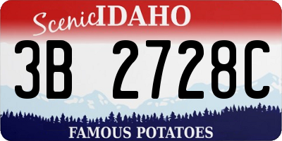ID license plate 3B2728C