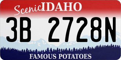 ID license plate 3B2728N