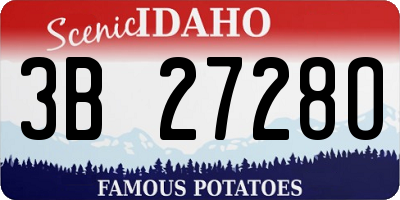 ID license plate 3B2728O