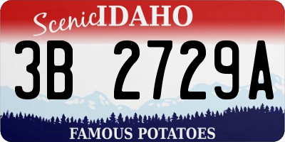 ID license plate 3B2729A
