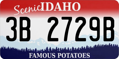 ID license plate 3B2729B