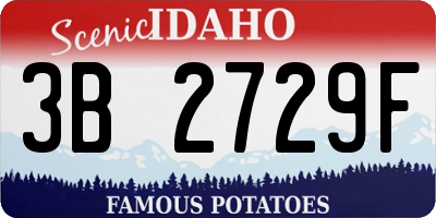 ID license plate 3B2729F