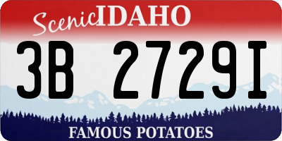 ID license plate 3B2729I