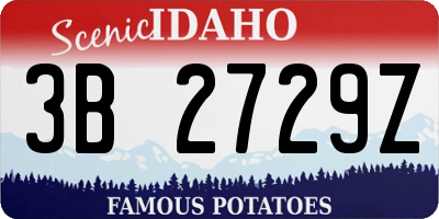 ID license plate 3B2729Z