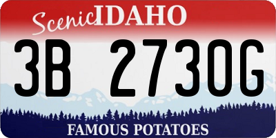 ID license plate 3B2730G