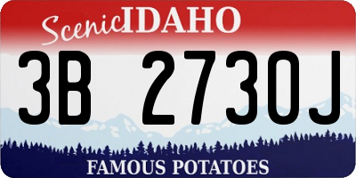 ID license plate 3B2730J