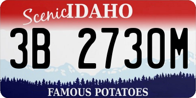 ID license plate 3B2730M