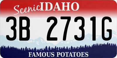 ID license plate 3B2731G