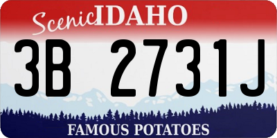 ID license plate 3B2731J