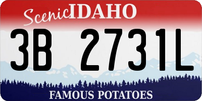 ID license plate 3B2731L