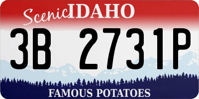 ID license plate 3B2731P