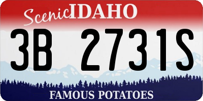 ID license plate 3B2731S