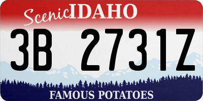 ID license plate 3B2731Z