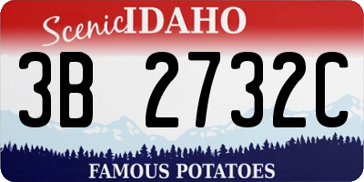 ID license plate 3B2732C