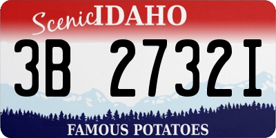ID license plate 3B2732I