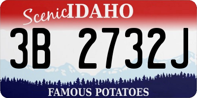 ID license plate 3B2732J