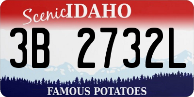 ID license plate 3B2732L