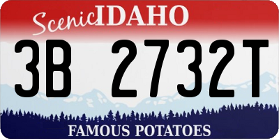 ID license plate 3B2732T