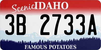 ID license plate 3B2733A