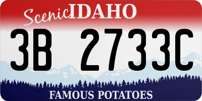 ID license plate 3B2733C