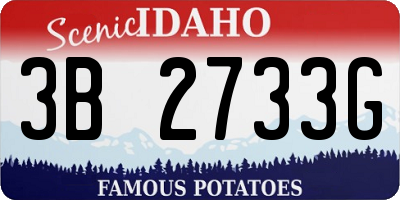 ID license plate 3B2733G