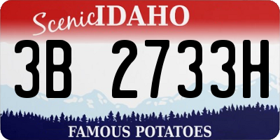 ID license plate 3B2733H