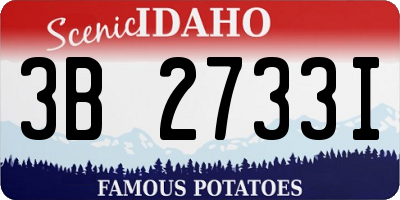 ID license plate 3B2733I
