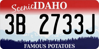 ID license plate 3B2733J