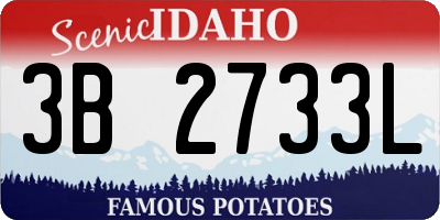 ID license plate 3B2733L