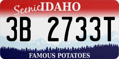 ID license plate 3B2733T