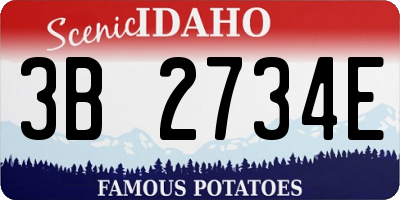 ID license plate 3B2734E
