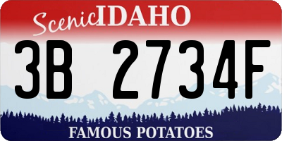 ID license plate 3B2734F