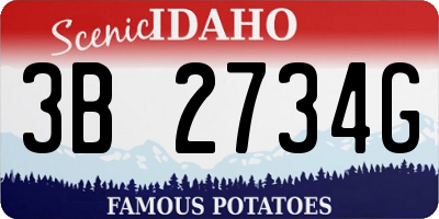 ID license plate 3B2734G