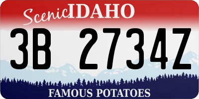 ID license plate 3B2734Z