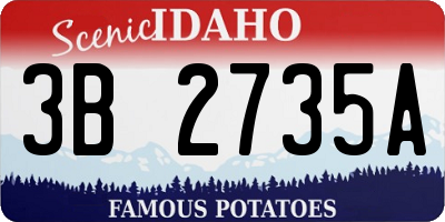 ID license plate 3B2735A