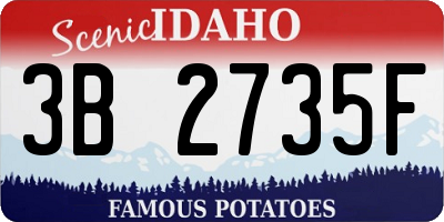 ID license plate 3B2735F