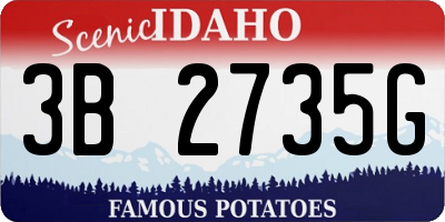 ID license plate 3B2735G