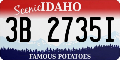 ID license plate 3B2735I