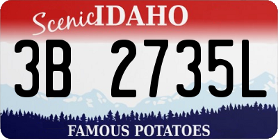 ID license plate 3B2735L