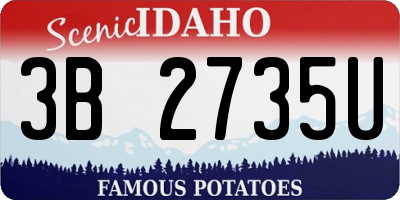 ID license plate 3B2735U