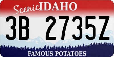 ID license plate 3B2735Z