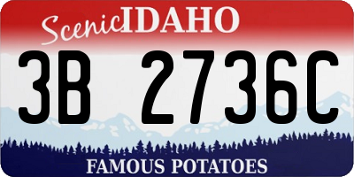 ID license plate 3B2736C