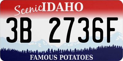 ID license plate 3B2736F