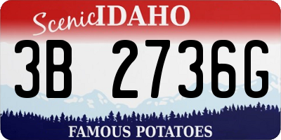 ID license plate 3B2736G