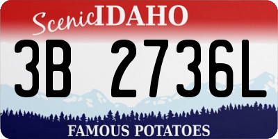 ID license plate 3B2736L