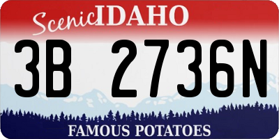ID license plate 3B2736N