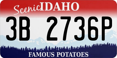 ID license plate 3B2736P